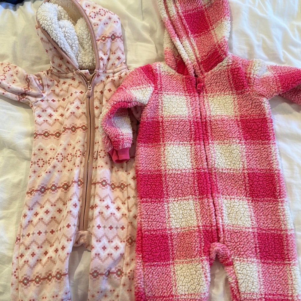 Baby fleece fuzzy jumpsuits carters size 18m